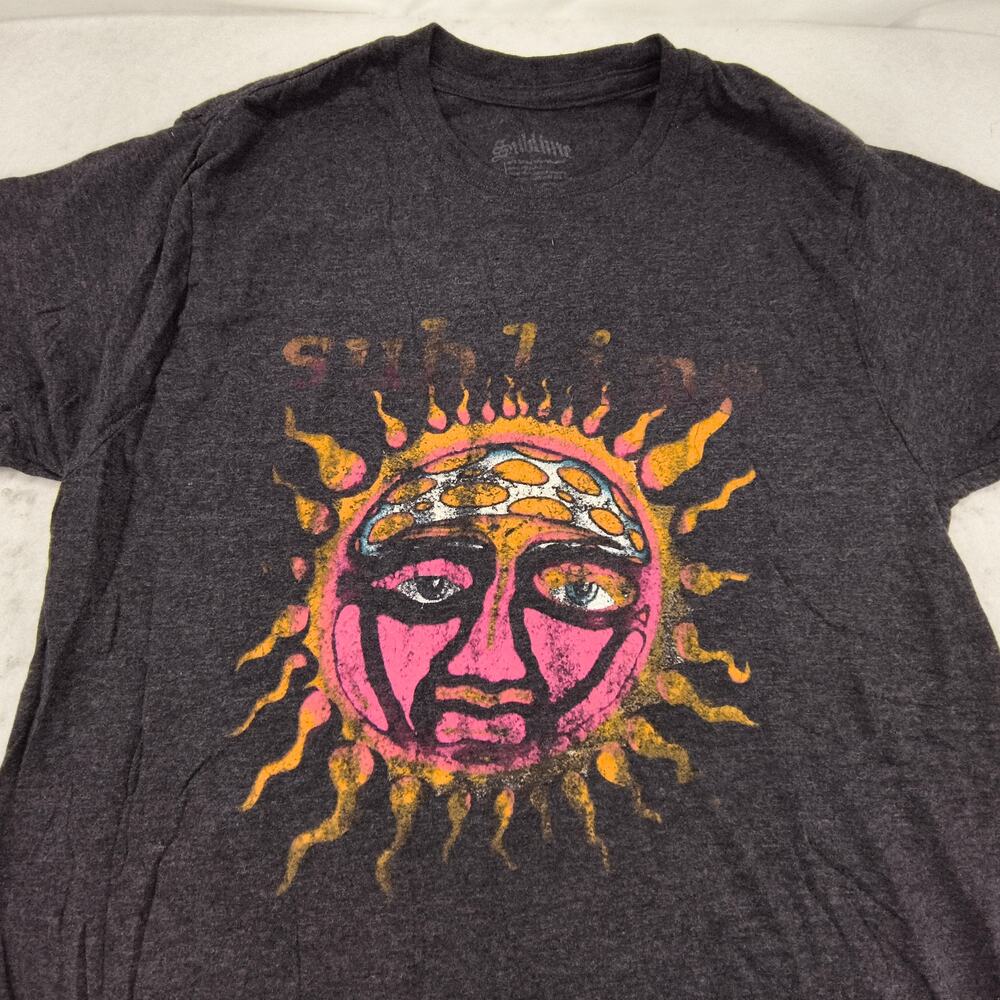 Sublime Casual Graphic Crew Neck Short Sleeve T Shirt Womens Size L Black